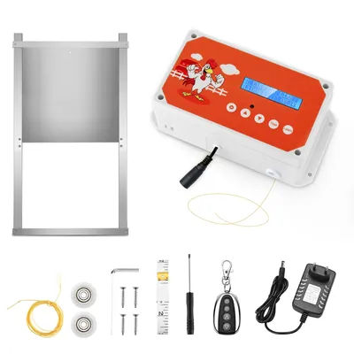 Obrázok produktu pre Automatický otvárač dverí kurína, LCD displej, diaľkové ovládanie 40 m, D