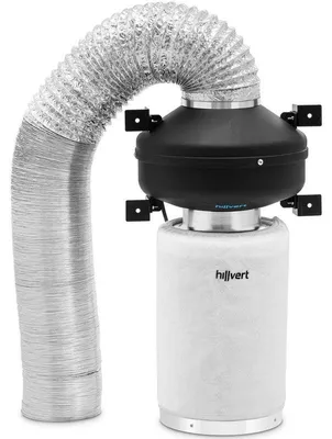Image de Ventilateur de canalisation – Turboventilateur – Kit de ventilation – Filtre à charbon actif – Tuyau de ventilation – Extracteur d'air puissant