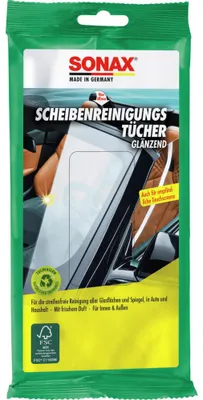 Produktbild von 12x SONAX ScheibenReinigungsTücher | Beutel (10 Stück)