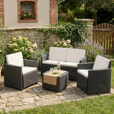 Produktbild von Ipae-Progarden 01441, Anthrazit, Polypropylen (PP), 4 Sitz(e), 63 cm, 56 cm, 81 cm
