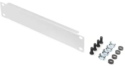 Produktbild von Digitus Blindabdeckung für 254 mm (10") Netzwerkschränke, Blindplatte, Stahl, Hellgrau