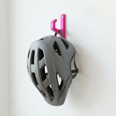Produktbild von Fahrradhelm Wandhalterung - Skateboard Fahrrad Helm Wand Halter Haken, Farbe:Pink, Menge:1