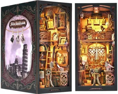 Obrázok produktu pre Habarri | DIY Book Nook - Stará fotografia - Puzzle 3D - Miniatúrny Domček s Nábytkom a LED Osvetlením