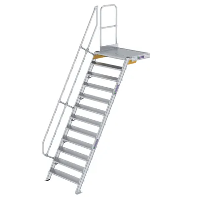 Obrázok produktu pre Hliníkové schodisko s podestou 60° 300412