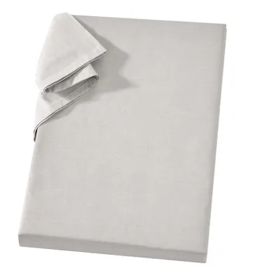 Produktbild von Linon Betttuch aus 100% Baumwolle ohne Gummizug Silber 240 x 260 cm