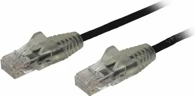 Image de StarTech.com Câble Cat6 de 1 m - Mince - Connecteurs RJ45 Snagless - Noir, 1 m