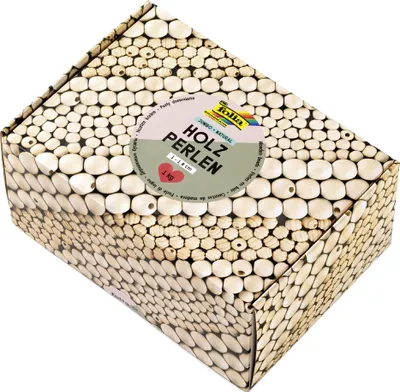 Image de folia Holzperlen-Mix NATURAL Boîte de conserve 1 kg