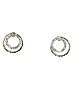 Produktbild von MIAMAR 1166724 Damen Ohrstecker 14 Karat (585) Bicolor Gold weiß