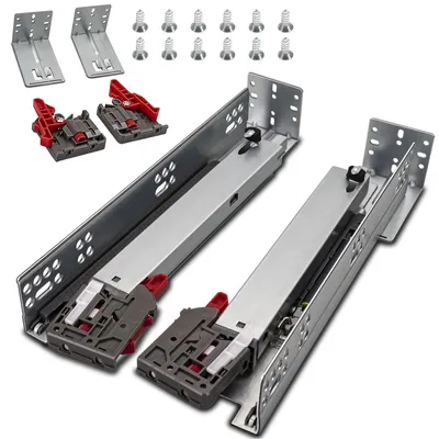 Image de 6 Paires de glissières de tiroir à fermeture douce 380 mm