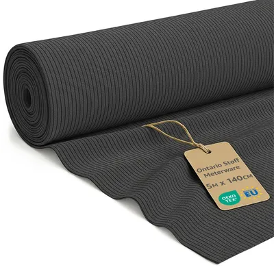 Zdjęcie produktu dla Tkanina tapicerska, metraż, 5 m x 140 cm, ciemnoszara, przeznaczona do obicia mebli