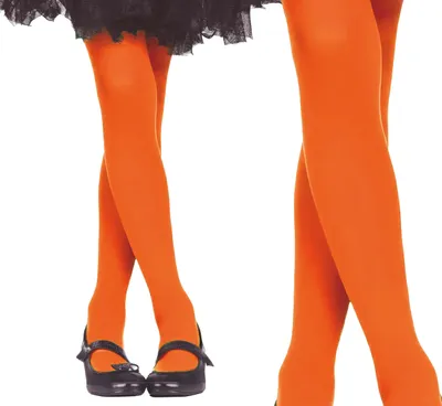 Productafbeelding van Halloween, roze leggings, kostuumaccessoire, damesmode, feestkleding, accessoires, carnaval, outfit, muzikaal, familieplezier. Kleur, maat: 3-6 jaar. Kleur: oranje