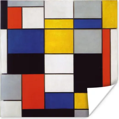 Produktbild von MuchoWow® Poster Komposition A - Piet Mondrian 75x75 cm - Wand Dekoration