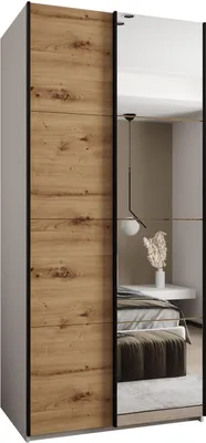 Produktbild von MEBLE KRYSPOL LUX 3 Schrank - 245,5x110x64cm - Weiß, Artisan, Schwarz