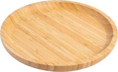Zdjęcie produktu dla Półka bambusowa, 20 x 20 x 2 cm, drewno, do roślin i produktów spożywczych.