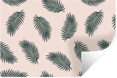 Produktbild von MuchoWow® Wandtattoo Wandsticker Wandaufkleber Sommer - Blätter - Rosa 120x80 cm Selbstklebend und Repositionierbar - Selbstklebend - Fototapeten