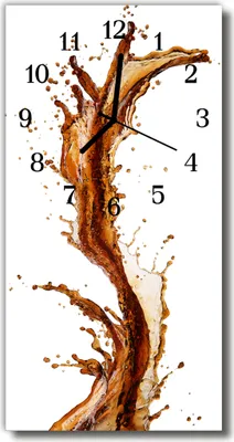 Immagine prodotto di Orologio da parete Tulup Glasuhr, orologio da cucina, vetro temperato, 30x60 cm, colore marrone caffè