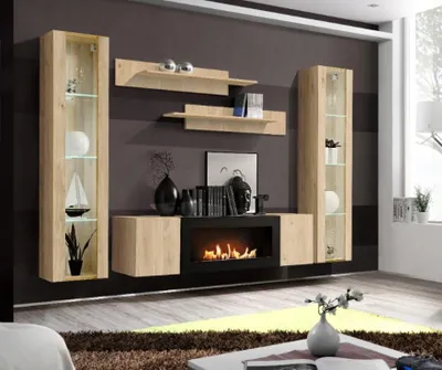 Obrázek produktu pro Vitrína s osvětlením FREYA - hickory jackson