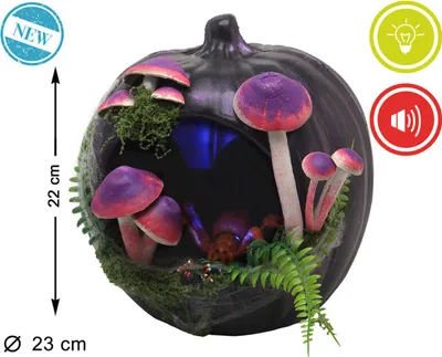 Produktbild von Atosa Kürbis Mit Giftpilzen Licht/sound 23x23x22 Cm Mehrfarbig  Kinder Mehrfarbig One Size