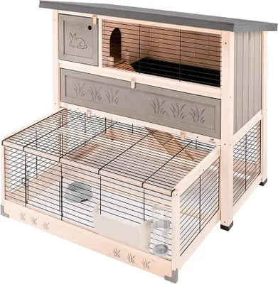 Productafbeelding van Ferplast Konijnenhok Ranch 120 Plus met uitschuifbare ren 117 x 104 x 107 cm 117x104x107CM