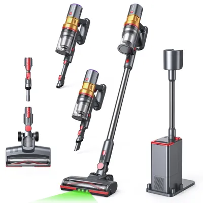 Produktbild von Lubluelu Akku-Staubsauger X1000, 46.000 Pa Saugkraft, Automatische Staubaufnahme, 60 Min Laufzeit, 6-fach Filtersystem mit Duftbox, Anti-Haar-Verwickl