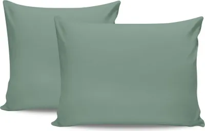 Produktbild von L'Essentiel Linge de Maison, Tonne Mixte - Lola, Kissenbezug-Set (2 Stück) (EU) (IT), 100 % BAUMWOLLE RANFORCE, Grün,  50 x 80 cm