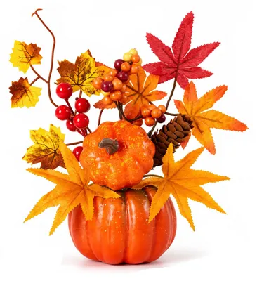 Produktbild von Famanu Kunstpflanze Kürbis Herbstdekoration - 19 x 22 cm