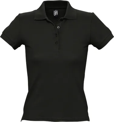 Productafbeelding van SOLS - "People" polohemd voor dames, korte mouwen, model PC319 (2XL) (zwart)