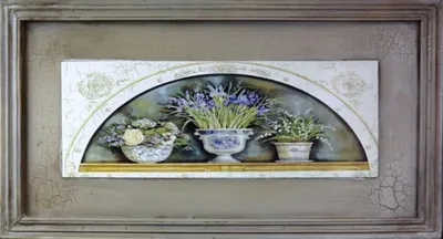 Immagine prodotto di Immagine di mughetto in una brocca d'epoca 30 x 56 cm - Parte di una serie