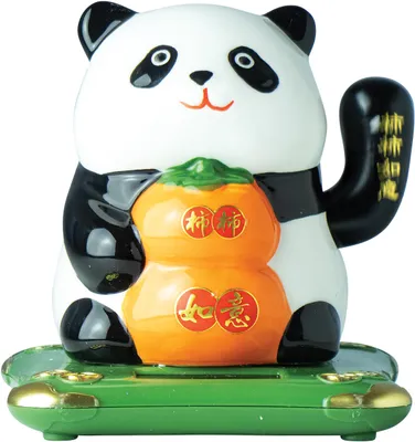 Productafbeelding van Jade temple porselein winke panda solar