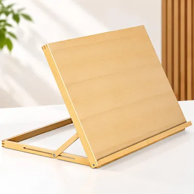 Produktbild von Tischstaffelei klappbar, Sitzstaffelei verstellbar, Buchenholz Staffelei Natur | 75,8 x 51 cm | 1,9 kg | für Zeichnen & Malen