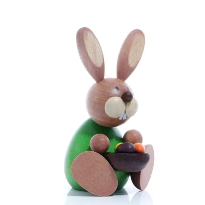 Produktbild von Osterartikel Osterhase sitzend mit Eierschüssel HxB 10,2x8cm