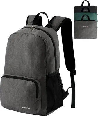 Produktbild von Faltbarer Tagesrucksack 20L für Wandern, Reisen, Städtetrips - Dunkelgrau