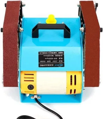 Obrázok produktu pre Leštiaca strojová - Elektrická brúska s pásovým brúsnym papierom - 950 W - Variabilná rýchlosť - Dvojitá os