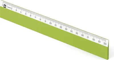 Produktbild von Metrie | Scholar-W20FG Holzlineal hellgrün mit weißem Streifen unter der Skala | 20 cm