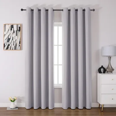 Thermogardine mit Ösen, blickdicht, 229x229 cm, 2er-Pack