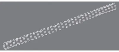 Produktbild von GBC WireBind Drahtbinderücken, weiß, 5mm (100), Metall, Weiß, 35 Blätter, 297 mm, 210 mm, 100 Stück(e)