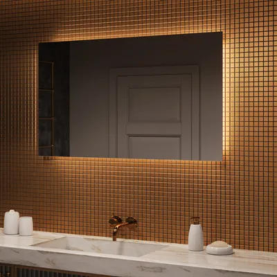 Obrázok produktu pre Artforma Moderne zrkadlo do kupelne s osvetlenim LED L58 120x70 cm | Farba LED: Biela studená 7000K