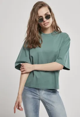 Produktbild von Urban Classics Damen T-Shirt Ladies Organic Oversized Tee Paleleaf-XL