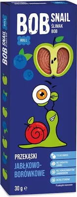 Obrázok produktu pre JABLKOVÁ ROLKA - ČUČUČOROVÁ SNACK BEZ PRIDANÉHO CUKRU, BEZLEPKOVÁ 30 g - BOB SLIMÁK
