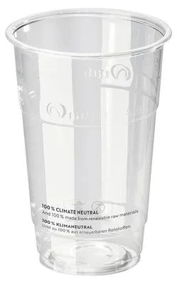 Produktbild von 100x Einweg-Trinkbecher 250 ml mit Eichstrich Ø 76 mm transparent