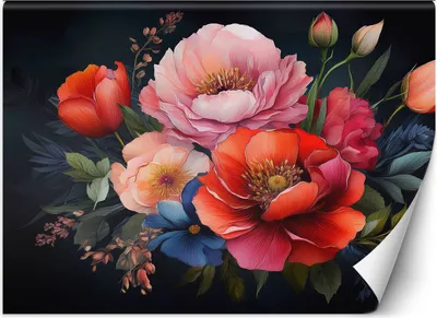 Produktbild von Vlies fototapete Bunte Blumen-Pflanzen 250x175 cm Feeby Bunt inkl. Kleber einfache Montage