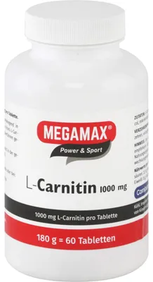 Immagine prodotto di Megamax L Carnitina 1000 mg Compresse 60 Capsule