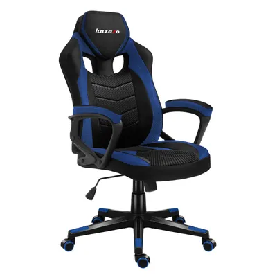 Image de Huzaro Force 2.5 | chaise de bureau gaming ergonomique | réglable en hauteur pivotante avec fonction bascule | chaise d'ordinateur | tissu | noir bleu