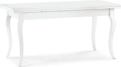 Immagine prodotto di Milani Home - tavolo da pranzo allungabile 160-240 x 85 cm, legno massello, bianco