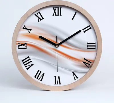 Produktbild von Holzuhr 25fi cm wanduhr - schwarze Spitzen - abstrakcjaale