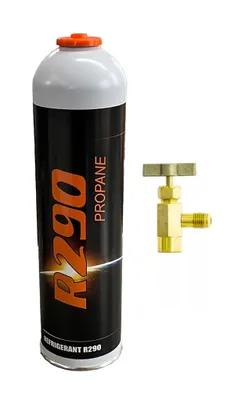 Produktbild von Set R290 Gasdose + Entnahmeventil für Kühlschrank Wärmepunpe