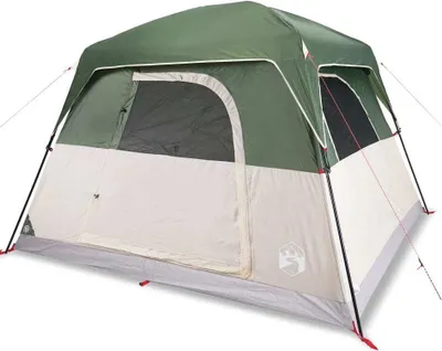 Image de Tente de camping de cabine 4 personnes vert imperméable