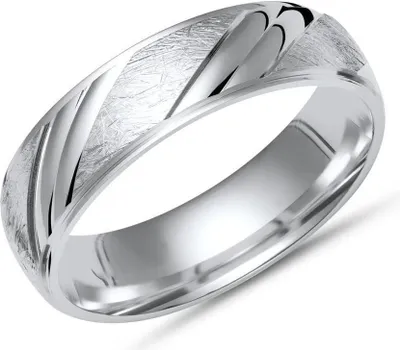Produktbild von Unique Silberring eisgekratzt aus 925 Silber 5mm R8501 (Größe: 72mm)