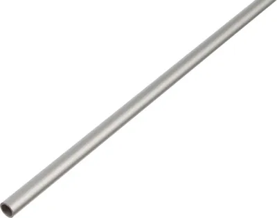 Immagine prodotto di Alberts 473419 Tubo rotondo, alluminio, anodizzato argento, 1000 x 6 x 1 mm