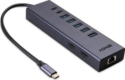 Obrázek produktu pro Lindy 43373, Kabel, USB 3.2 Gen 2 (3.1 Gen 2) Type-C, 100 W, 10,100,1000 Mbit/s, 10BASE-T, 100BASE-TX, 1000BASE-T, Šedá